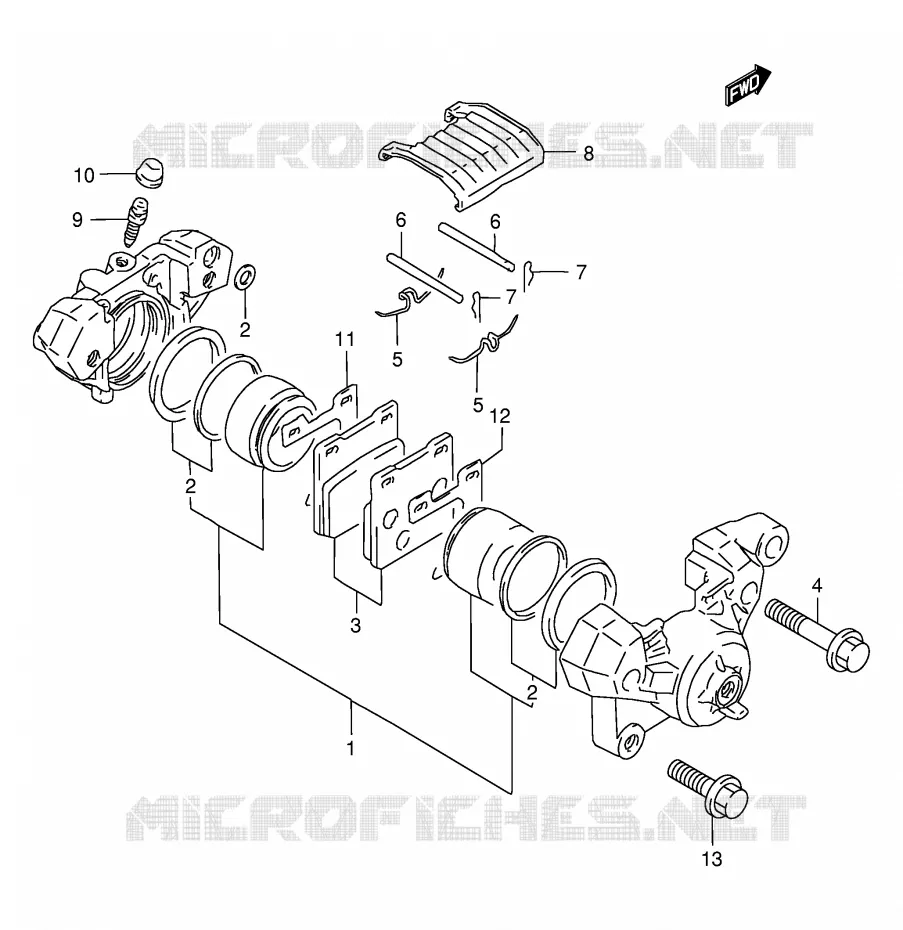 ETRIER DE FREIN ARRIERE Suzuki MOTO 500 GS-E 2002  GS500HUK2(E2)