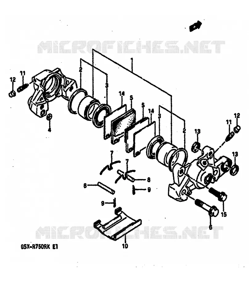 ETRIER DE FREIN ARRIERE Suzuki MOTO 750 GSX-R 1989  GSX-R750RK