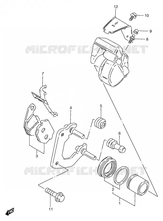 ETRIER DE FREIN AVANT (GS125ESX/X/SX/SUX/ESY/SY/SUY) Suzuki MOTO 125 GS 1999  GS125SX(E71)