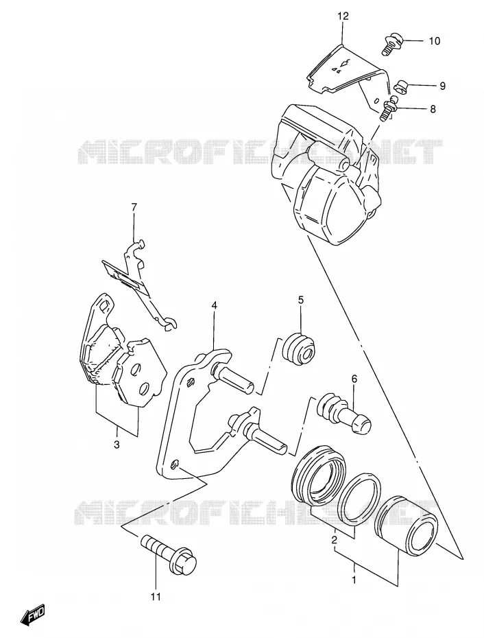 ETRIER DE FREIN AVANT (MODELE R) Suzuki MOTO 125 GS 1989  GS125ESK(E1)
