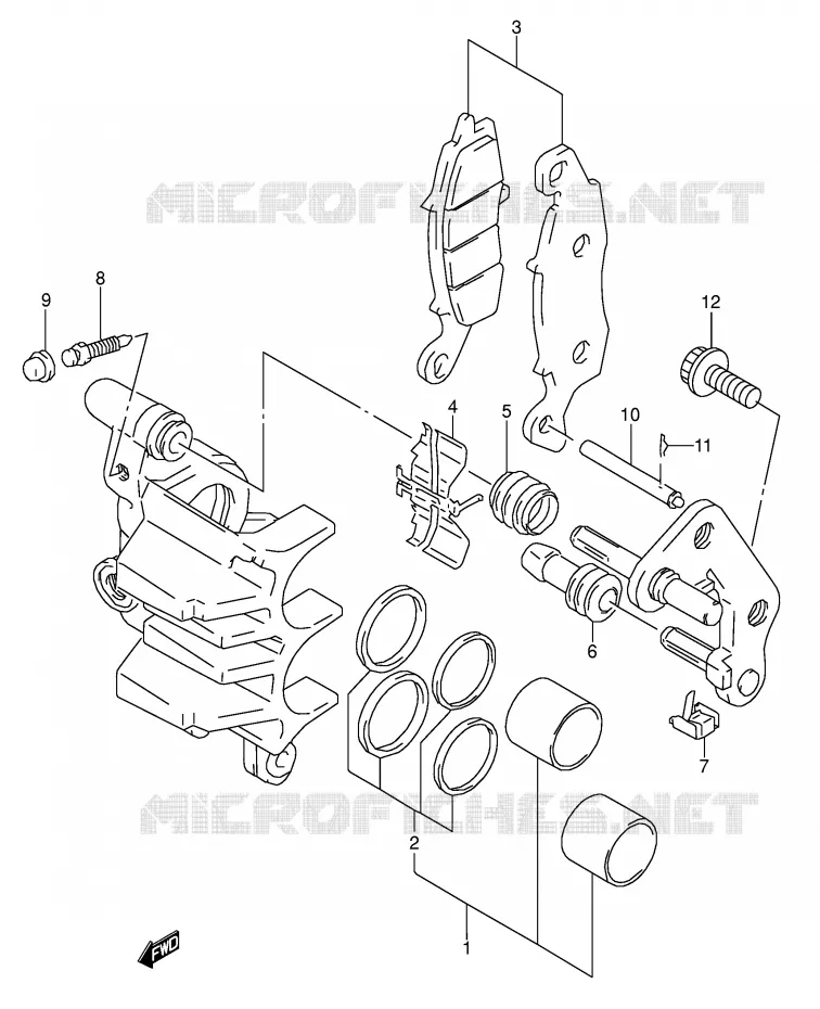 ETRIER DE FREIN AVANT (MODELE T) Suzuki MOTO 500 GS-E 1992  GS500EUN(E2)