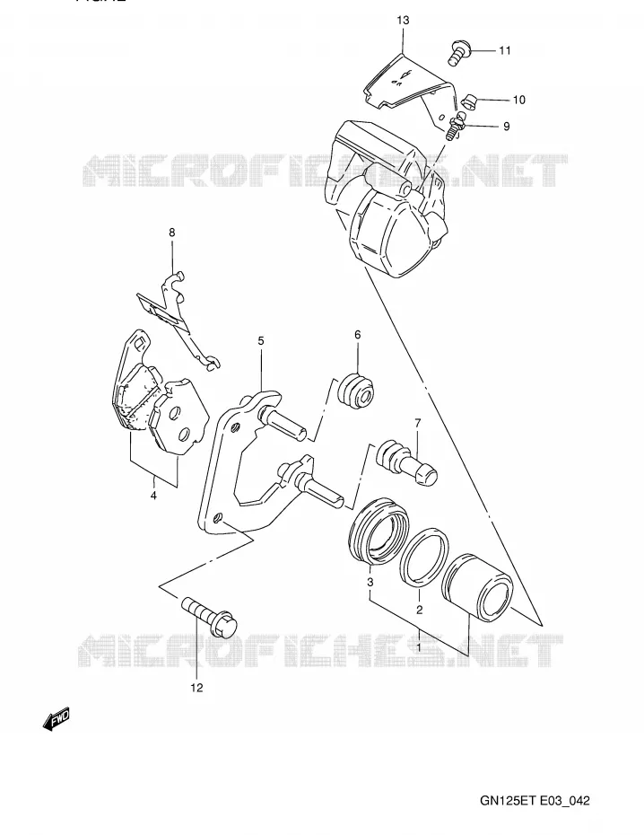 ETRIER DE FREIN AVANT Suzuki MOTO 125 GN 1996  GN125ET(E3)