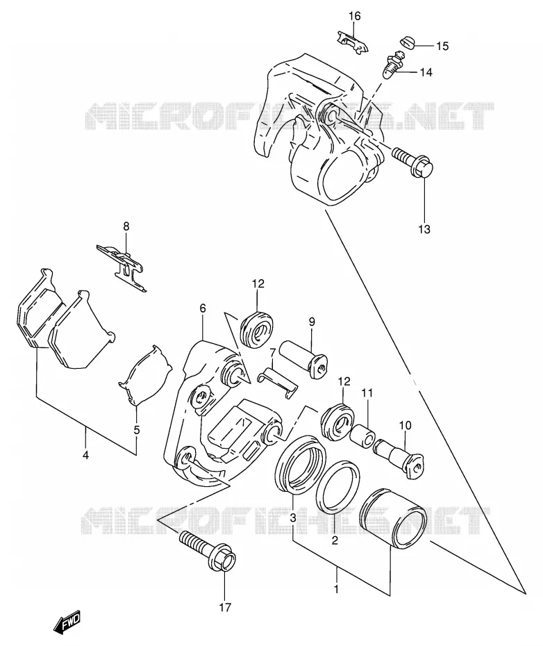 ETRIER DE FREIN AVANT Suzuki MOTO 250 GN 1990  GN250L(E2)