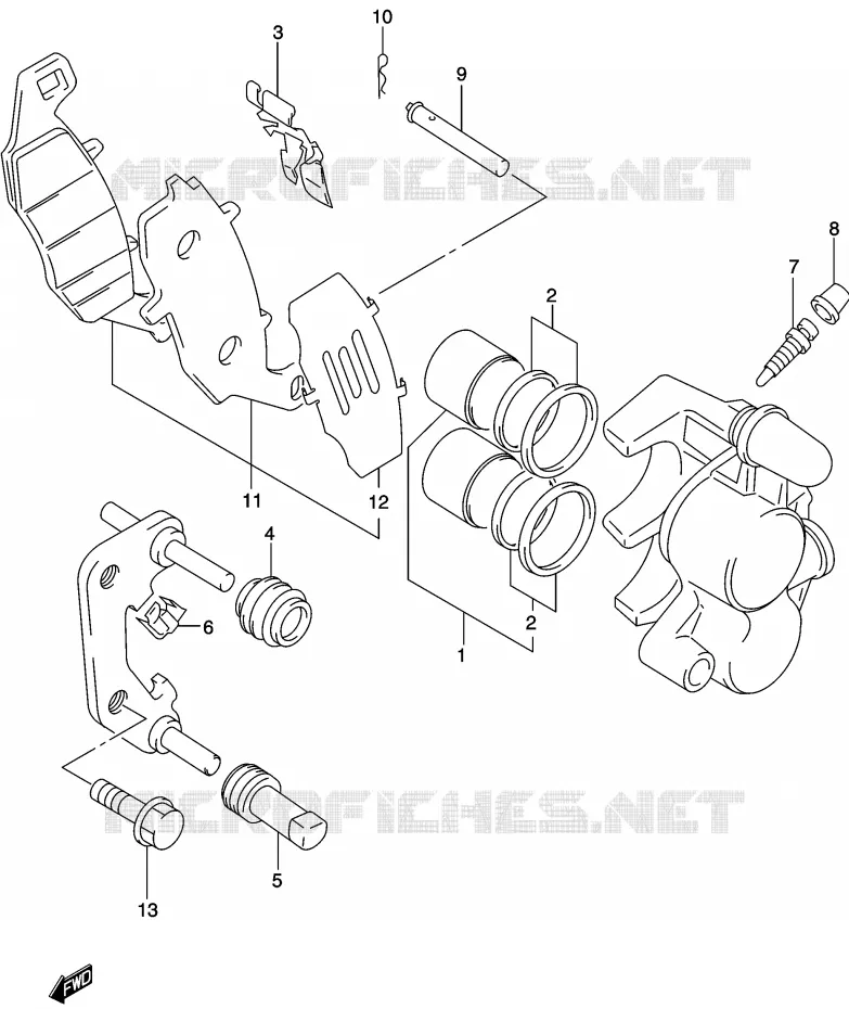 ETRIER DE FREIN AVANT Suzuki MOTO 500 GS-E 2003  GS500K3(P19)
