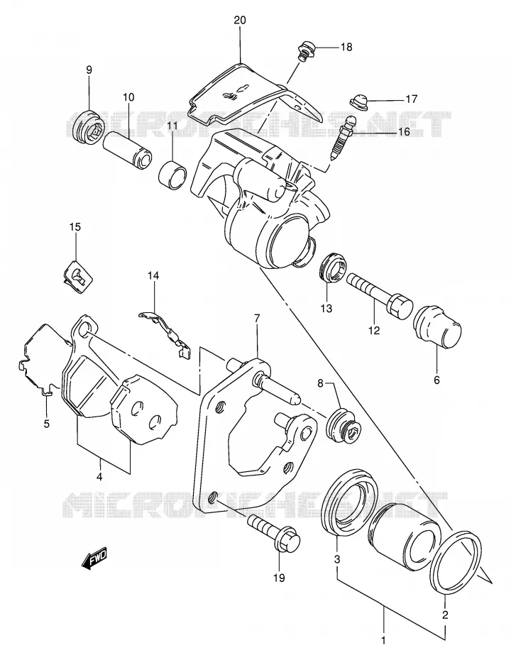 ETRIER DE FREIN AVANT (VOIR NOTE) Suzuki MOTO 125 GN 1983  GN125ED(E1)