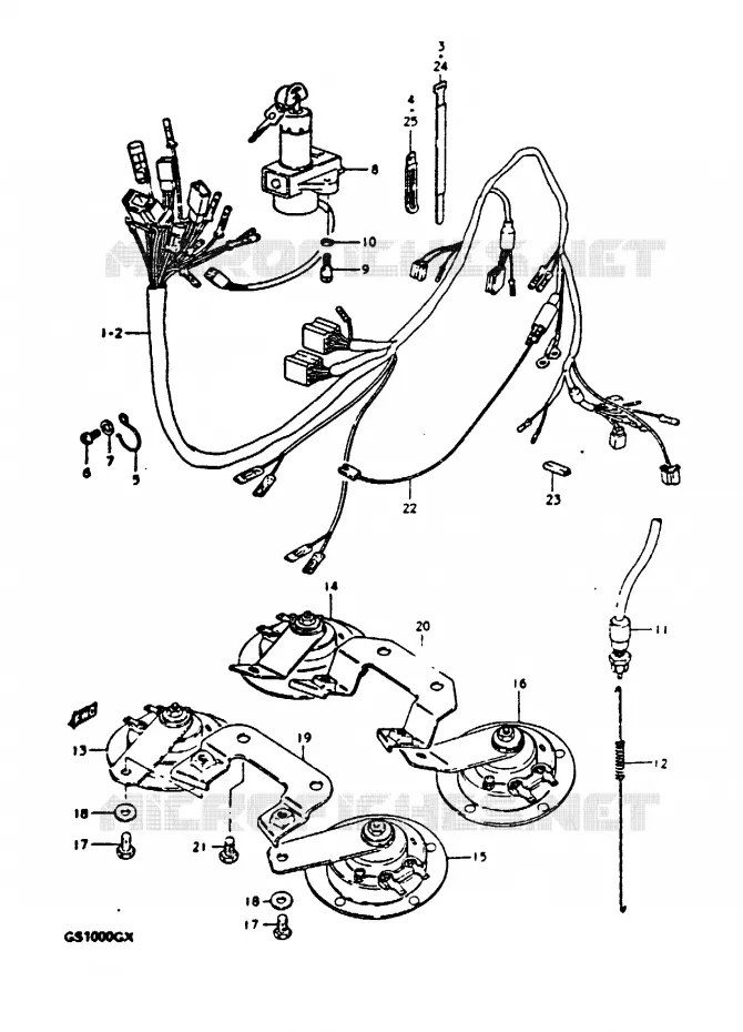 FAISCEAU ELECTRIQUE Suzuki MOTO 1000 GS 1980  GS1000GT(X/T)
