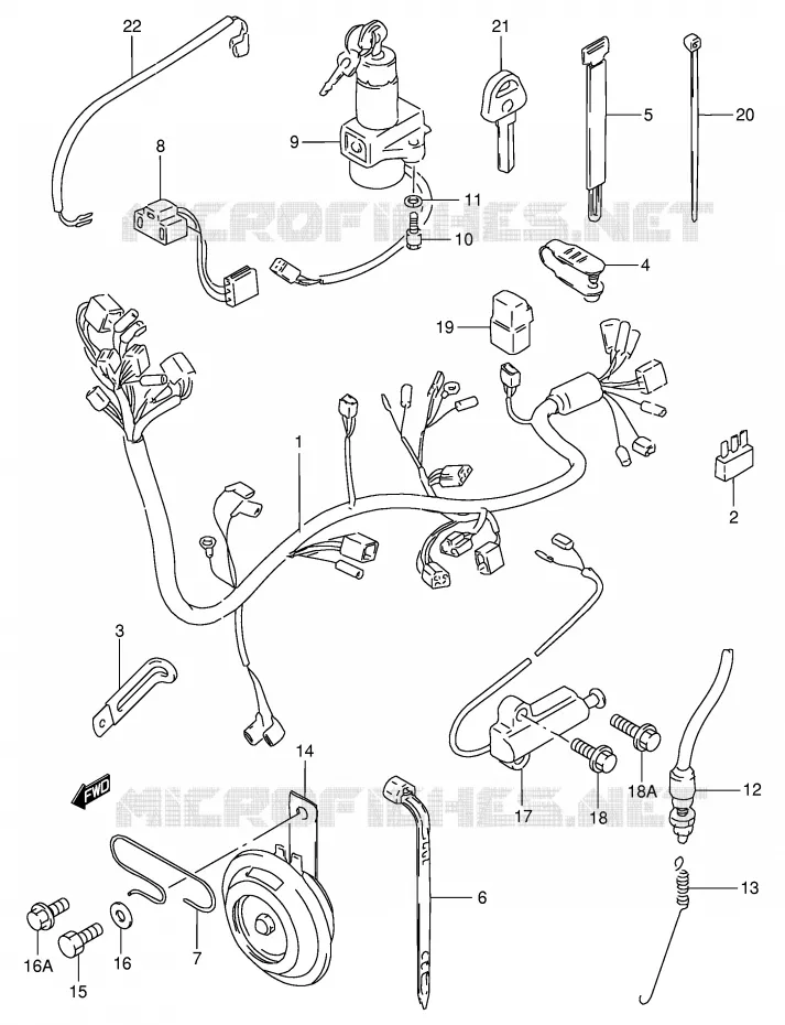 FAISCEAU ELECTRIQUE Suzuki MOTO 250 GN 1990  GN250L(E2)
