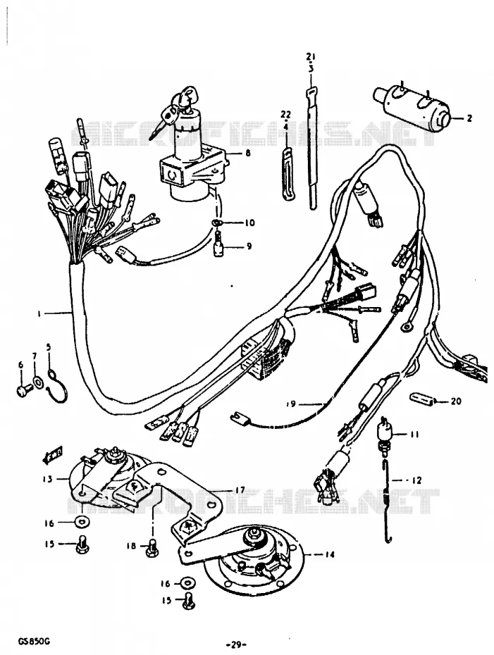 FAISCEAU ELECTRIQUE Suzuki MOTO 850 GS 1986  GS850G