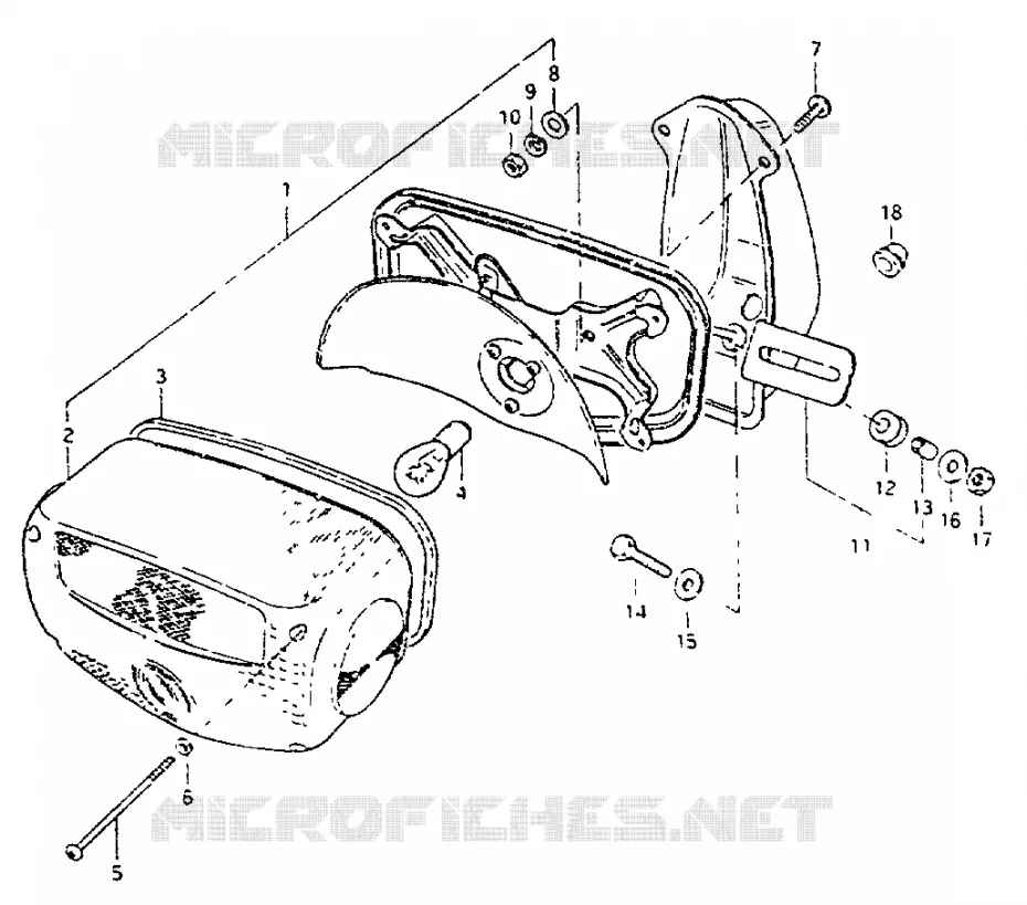 FEU ARRIERE (E2, E4, E21) Suzuki MOTO 550 GS 1981  GS550LX