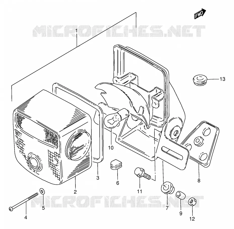FEU ARRIERE (E22) Suzuki MOTO 125 GN 1991  GN125M(E1)