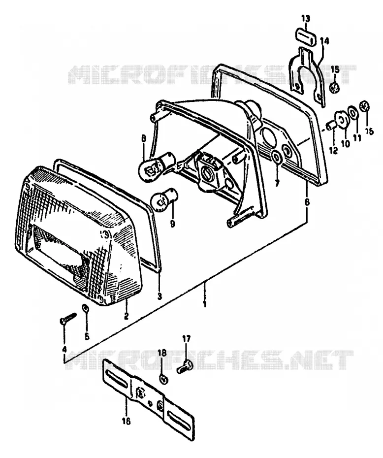 FEU ARRIERE (E34) Suzuki MOTO 550 GS 1982  GS550MZ(X/Z)