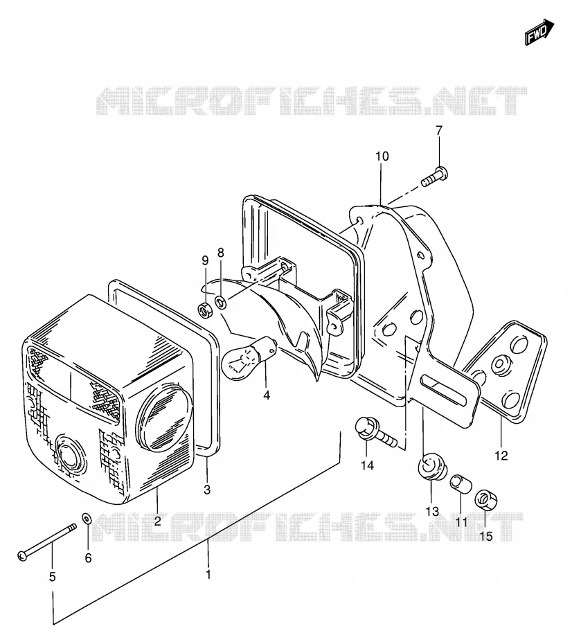FEU ARRIERE (MODEL T/W/X E1,E2,E4,E24,E34,P37,E71) Suzuki MOTO 250 GN 1998  GN250EW(E2)