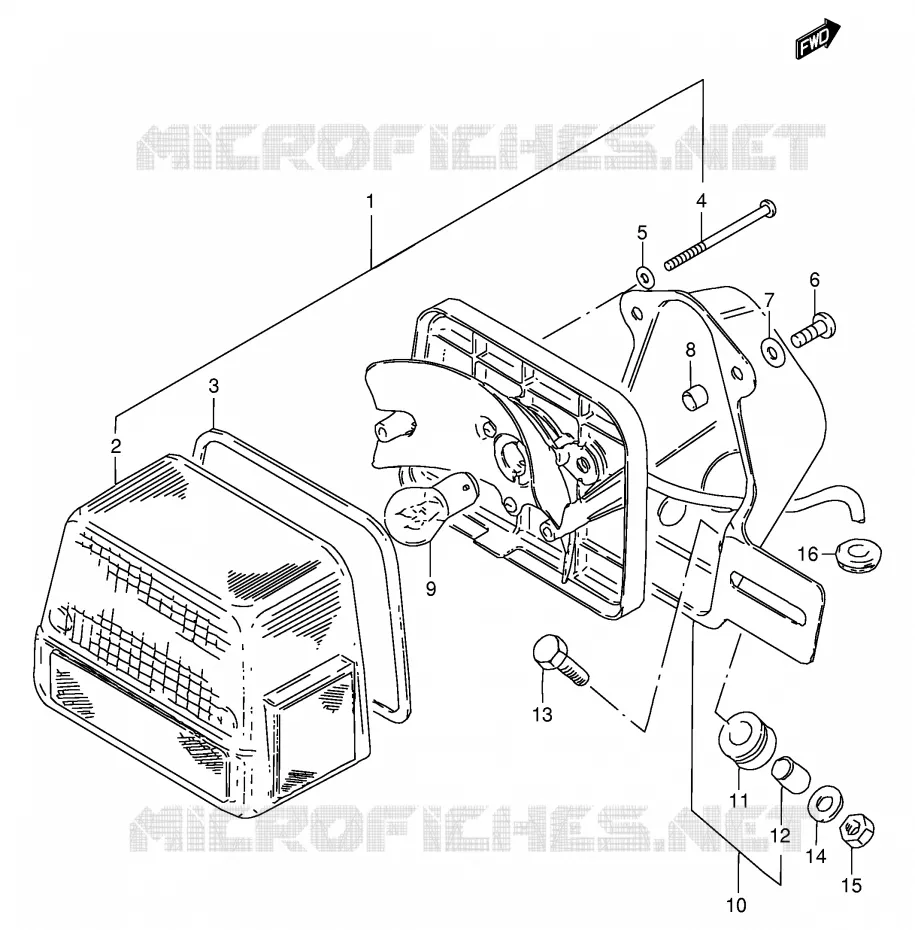 FEU ARRIERE (MODELE N/R E30) Suzuki MOTO 125 GN 1994  GN125ER(E1)