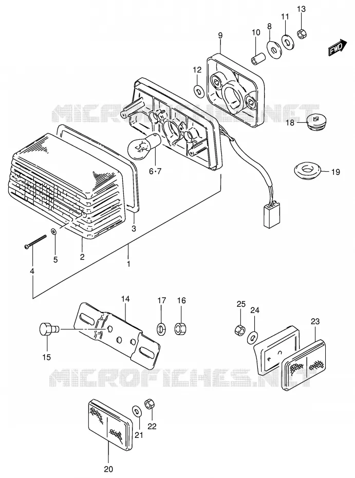 FEU ARRIERE Suzuki MOTO 125 GS 1985  GS125ESF(E1)