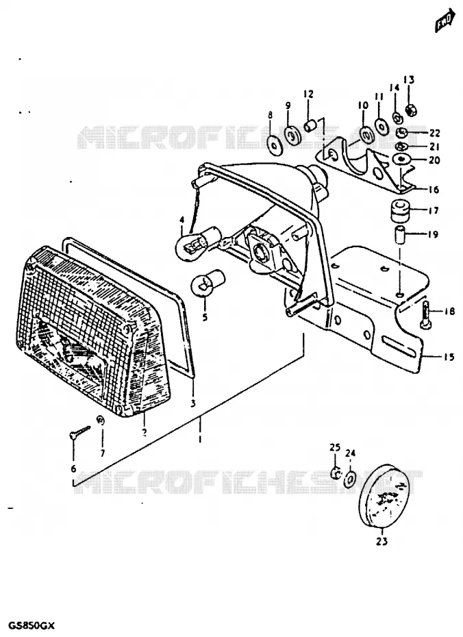 FEU ARRIERE Suzuki MOTO 850 GS 1980  GS850GT(T/X)