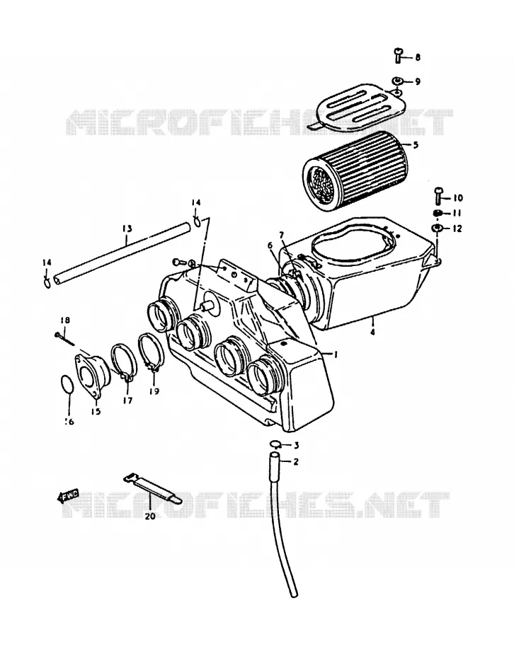 FILTRE A AIR Suzuki MOTO 1000 GS 1979  GS1000S