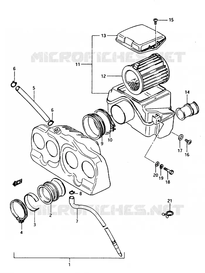 FILTRE A AIR Suzuki MOTO 1150 GS 1985  GS1150ESF(E/F/G)