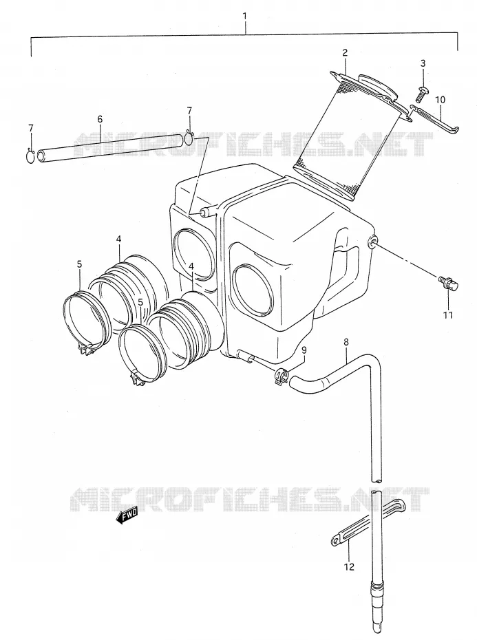 FILTRE A AIR Suzuki MOTO 500 GS-E 1992  GS500EUN(E28)