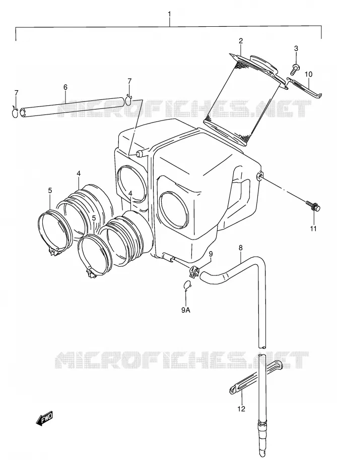 FILTRE A AIR Suzuki MOTO 500 GS-E 1996  GS500ESKT(E2)