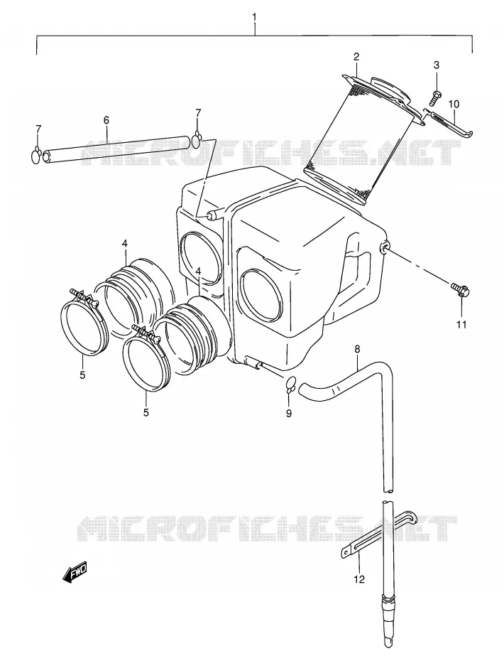 FILTRE A AIR Suzuki MOTO 500 GS-E 2002  GS500HK2(E2)