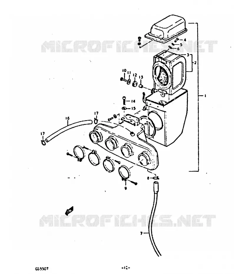 FILTRE A AIR Suzuki MOTO 550 GS 1980  GS550ET(T)