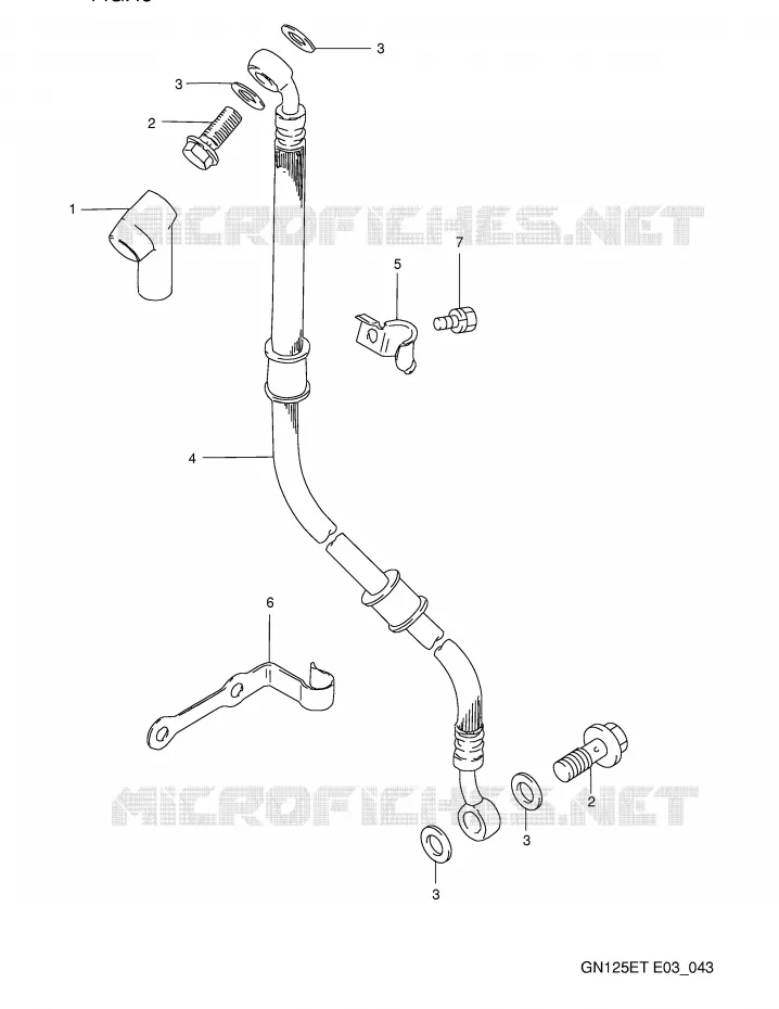 FLEXIBLE DE FREIN Suzuki MOTO 125 GN 1994  GN125ER(E3)