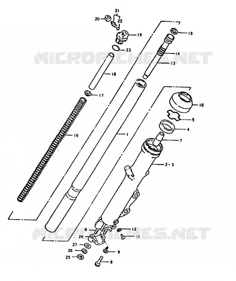 FOURCHE AVANT Suzuki MOTO 1000 GS 1980  GS1000T(T)