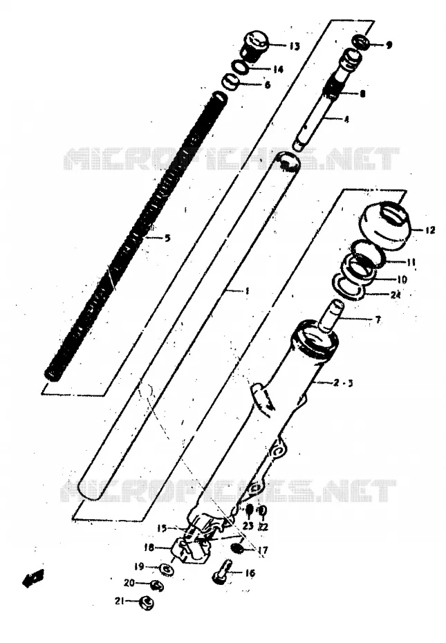 FOURCHE (GS400C,EC,N:~F.NO.71031) (GS400EN:~F.NO.504509) Suzuki MOTO 400 GS 1978  GS400EC(C/N)