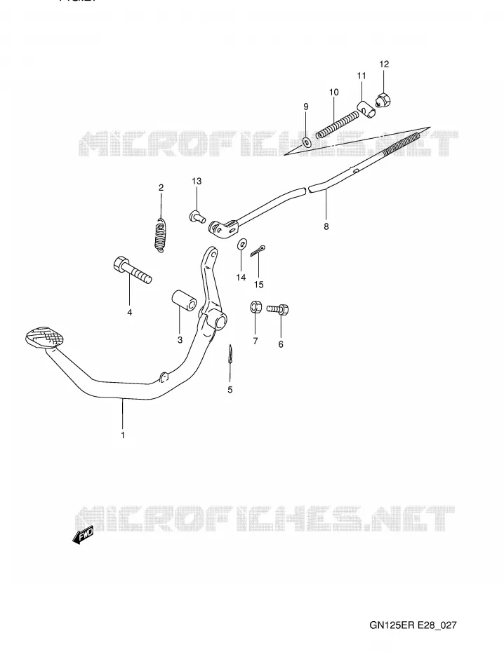 FREIN ARRIERE Suzuki MOTO 125 GN 1993  GN125EP(E28)