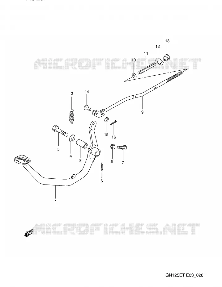 FREIN ARRIERE Suzuki MOTO 125 GN 1994  GN125ER(E3)