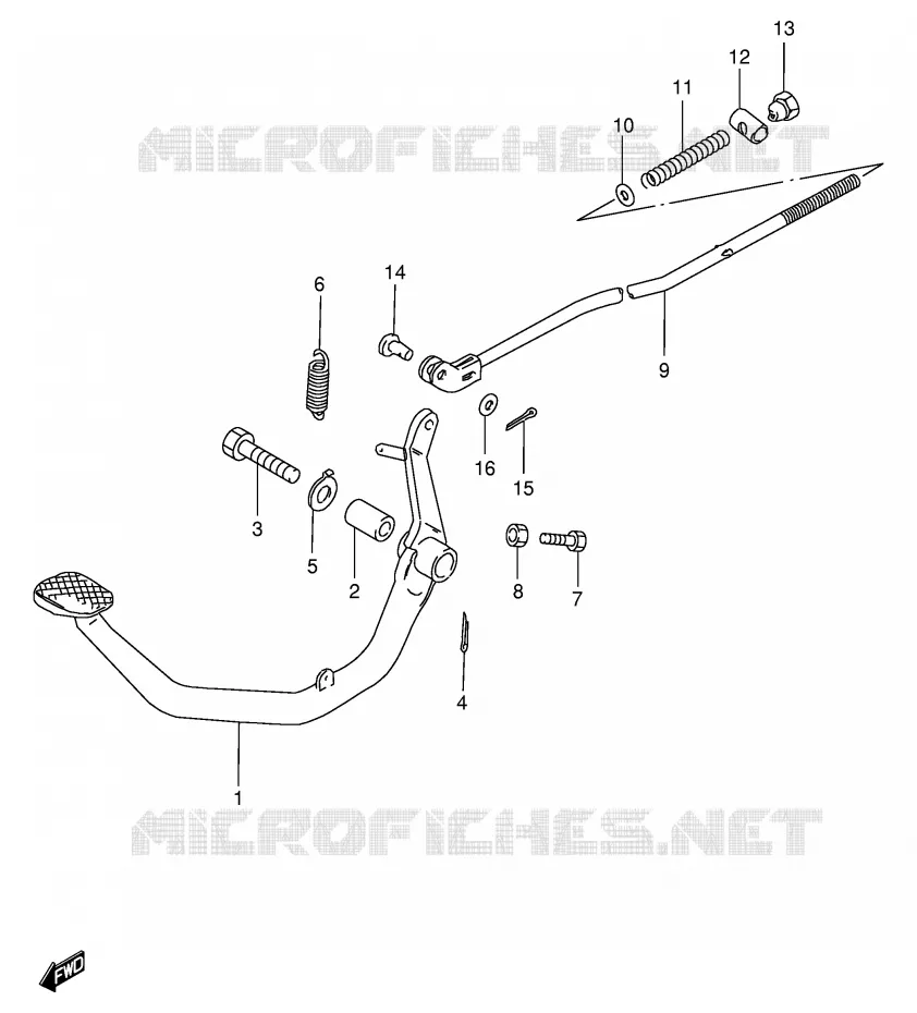 FREIN ARRIERE Suzuki MOTO 125 GS 1994  GS125ESR(E1)