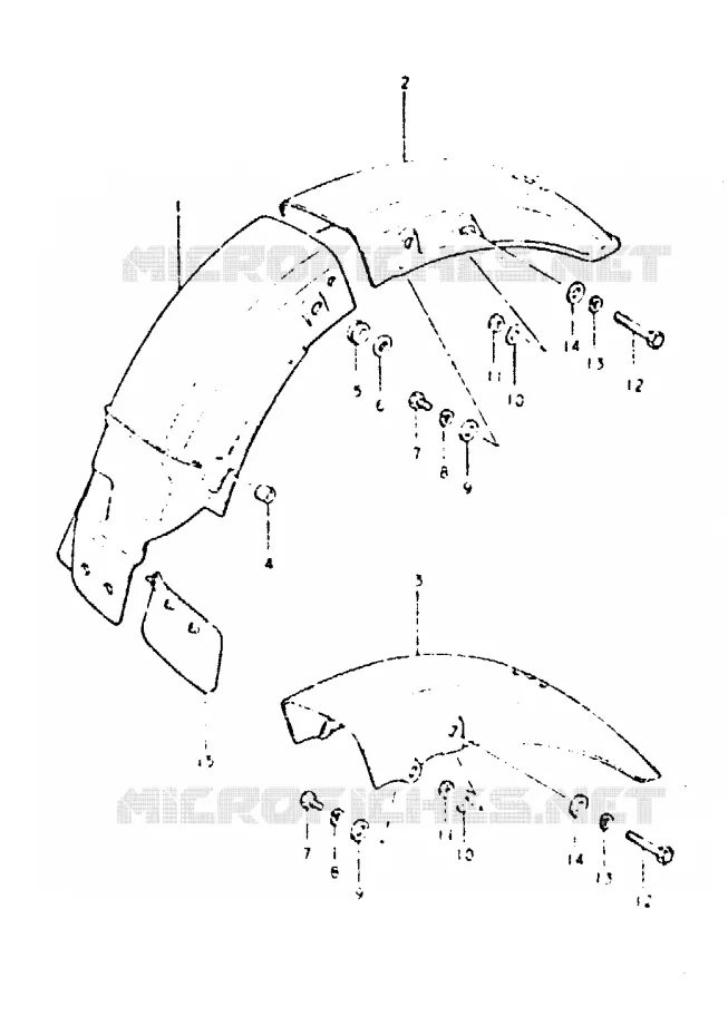 GARDE BOUE ARRIERE Suzuki MOTO 400 GSX 1996  GSX400LT(T/X)