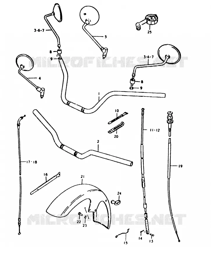 GUIDON - GARDE BOUE AVANT Suzuki MOTO 1000 GS 1980  GS1000HT(T)