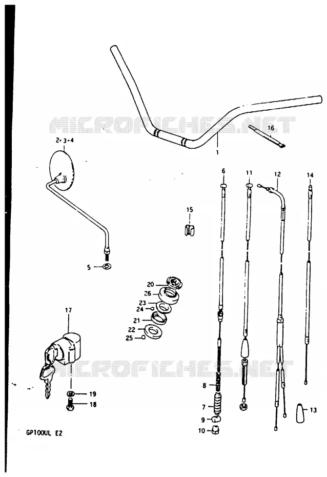GUIDON Suzuki MOTO 100 GP 1983  GP100ED(X/D/L)