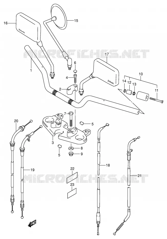 GUIDON Suzuki MOTO 500 GS-E 2002  GS500HK2(E2)