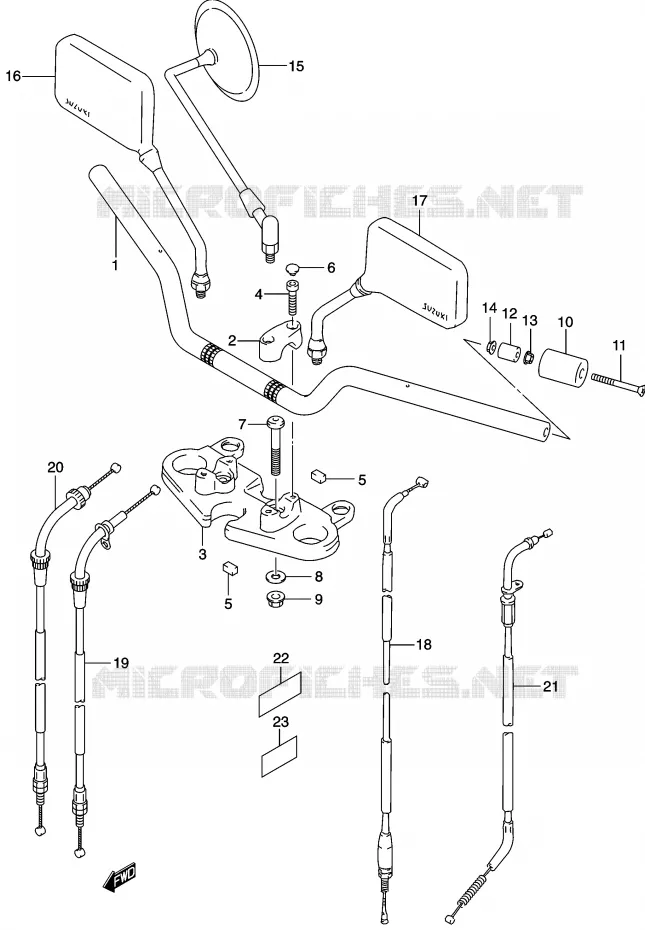 GUIDON Suzuki MOTO 500 GS-E 2003  GS500HUK3(P19)