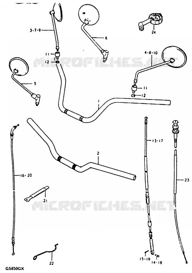 GUIDON Suzuki MOTO 850 GS 1981  GS850GX(T/X)