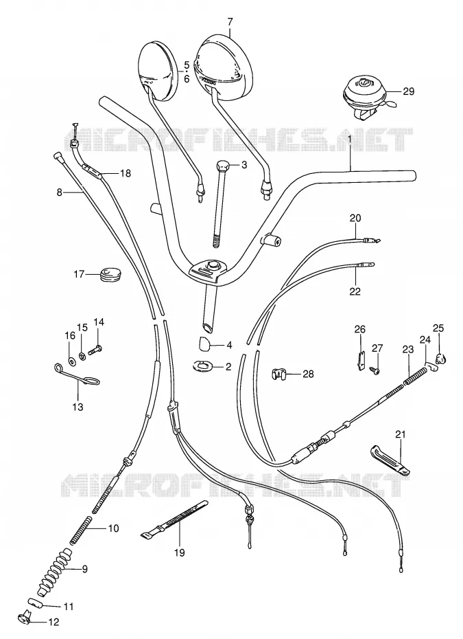 GUIDON Suzuki SCOOTER 50 FZ 1993  FZ50NP(E1)