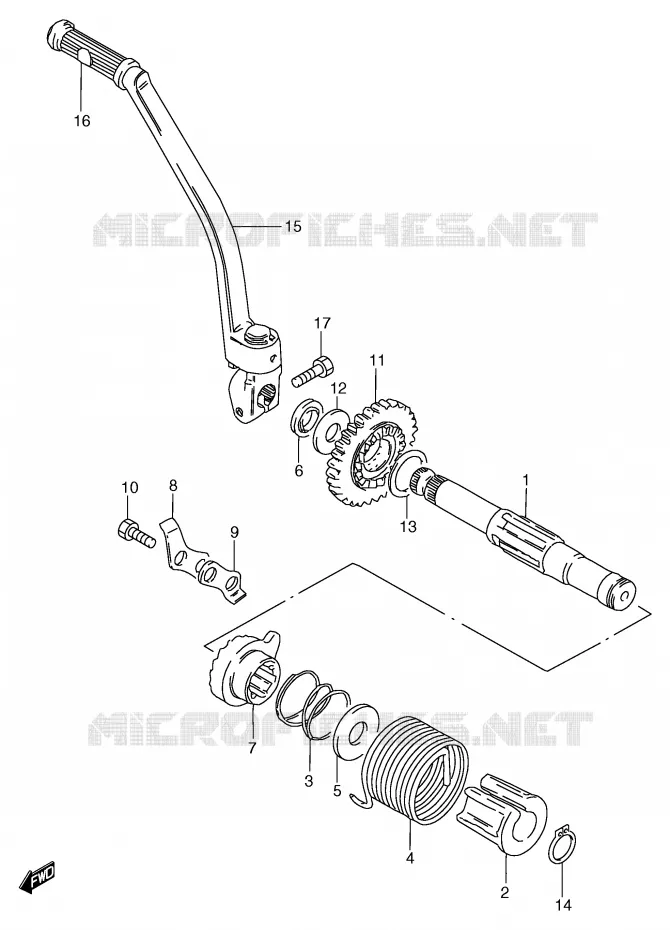KICK  (GS125UX/UY) Suzuki MOTO 125 GS 2000  GS125SUY(E71)