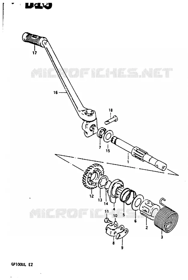 KICK Suzuki MOTO 100 GP 1983  GP100ED(X/D/L)