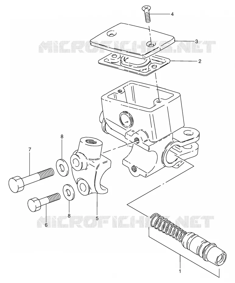 MAITRE CYLINDRE  (MODELE F/J/K/L/M/N/P) Suzuki MOTO 250 GN 1993  GN250P(E2)