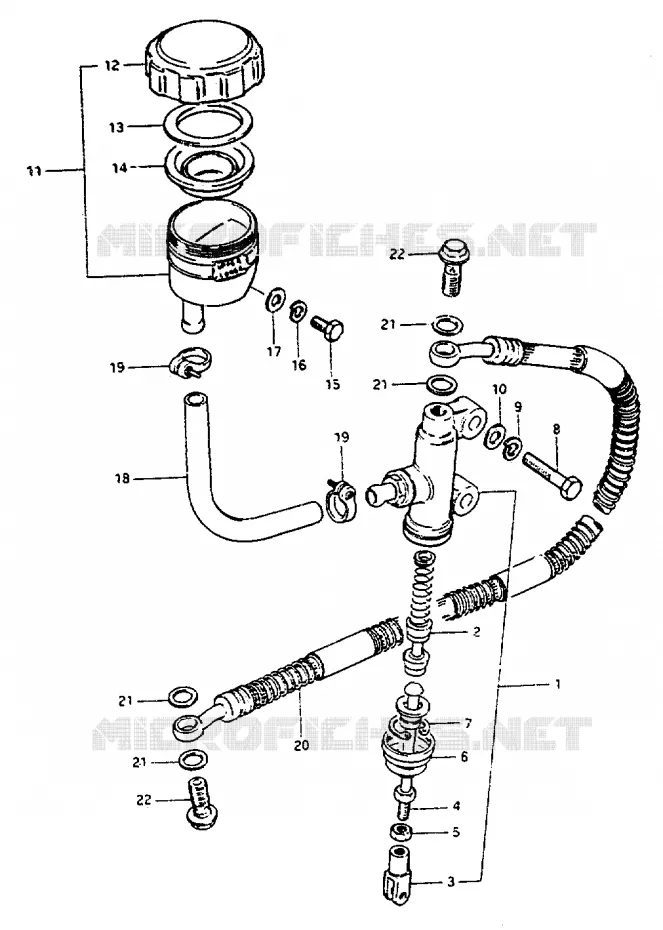 MAITRE CYLINDRE ARRIERE Suzuki MOTO 550 GS 1982  GS550LZ