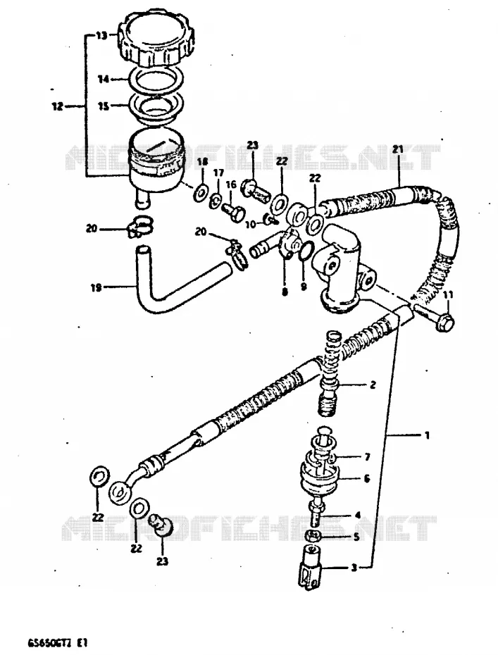 MAITRE CYLINDRE ARRIERE Suzuki MOTO 650 GS 1999  GS650GTX(X/Z)