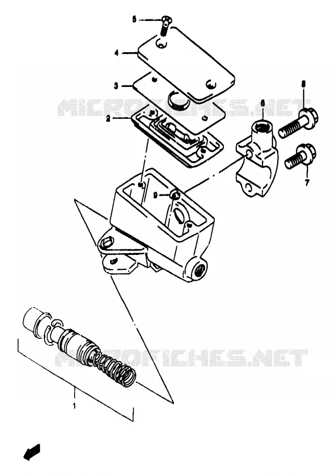 MAITRE CYLINDRE AVANT (GSF1200SAV/SAW/SAX/SAY) Suzuki MOTO 1200 BANDIT 1997  GSF1200V/GSF1200SV/GSF1200SAV