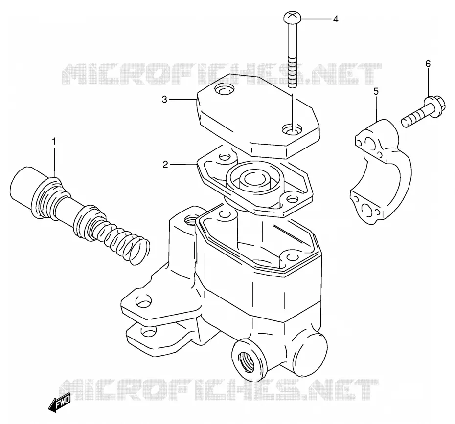 MAITRE CYLINDRE AVANT (MODELE M/N/R) Suzuki MOTO 125 GN 1989  GN125K(E1)