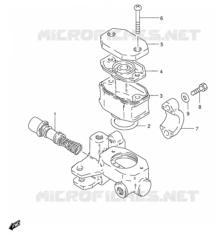 MAITRE CYLINDRE AVANT (MODELE Z/D/F) Suzuki MOTO 125 GS 1982  GS125Z(E1)