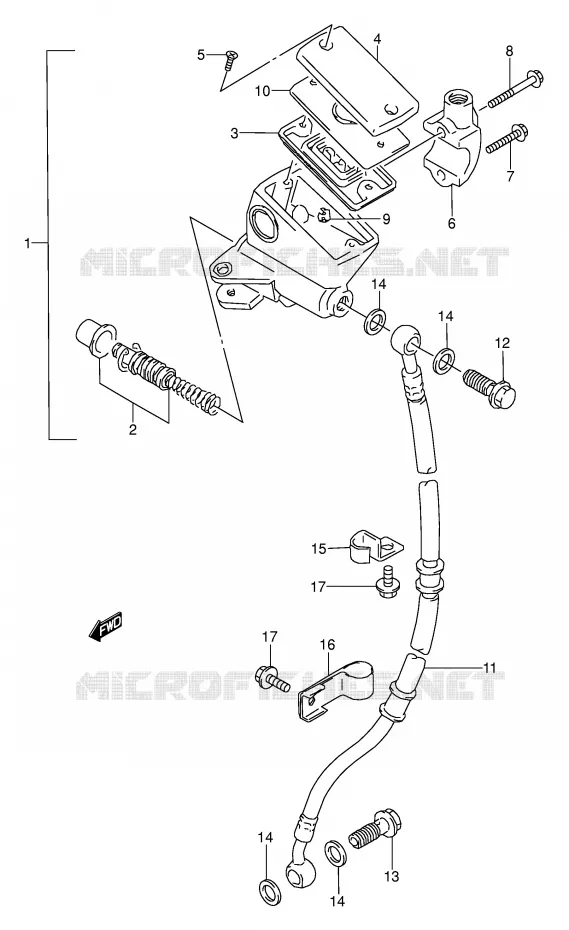 MAITRE CYLINDRE AVANT Suzuki MOTO 500 GS-E 1992  GS500EUN(E2)