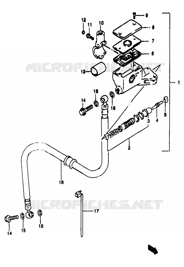 MAITRE CYLINDRE D'EMBRAYAGE Suzuki MOTO 1200 BANDIT 1996  GSF1200ST(T/V/W/X/Y)