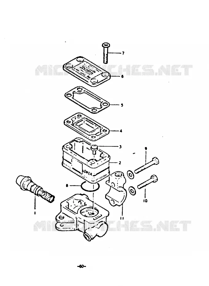 MAITRE CYLINDRE (DUBLE DISK) Suzuki MOTO 550 GS 1980  GS550T(T)