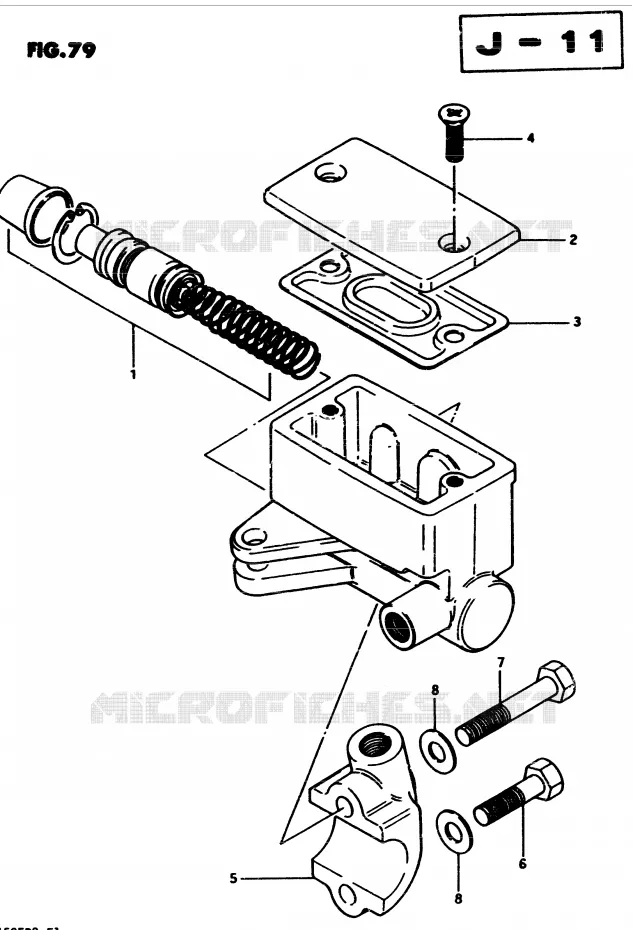 MAITRE CYLINDRE (E34) Suzuki MOTO 450 GS 1982  GS450Z(2/Z/D)